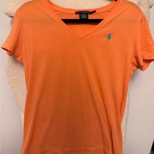 Ralph Lauren Sport women’s size large t shirt orange with aqua logo